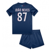 Otroški Paris Saint-Germain Joao Neves #87 Replika nogometni dresi kompleti Domači 2024-25 Kratek Rokav (+ hlače)