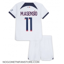 Otroški Paris Saint-Germain Marco Asensio #11 Replika nogometni dresi kompleti Gostujoči 2023-24 Kratek Rokav (+ hlače)