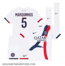 Otroški Paris Saint-Germain Marquinhos #5 Replika nogometni dresi kompleti Gostujoči 2024-25 Kratek Rokav (+ hlače)