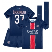 Otroški Paris Saint-Germain Milan Skriniar #37 Replika nogometni dresi kompleti Domači 2024-25 Kratek Rokav (+ hlače)