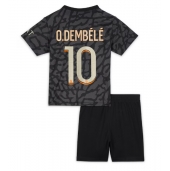 Otroški Paris Saint-Germain Ousmane Dembele #10 Replika nogometni dresi kompleti Tretji 2023-24 Kratek Rokav (+ hlače)