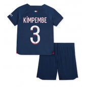 Otroški Paris Saint-Germain Presnel Kimpembe #3 Replika nogometni dresi kompleti Domači 2023-24 Kratek Rokav (+ hlače)