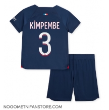 Otroški Paris Saint-Germain Presnel Kimpembe #3 Replika nogometni dresi kompleti Domači 2023-24 Kratek Rokav (+ hlače)