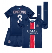 Otroški Paris Saint-Germain Presnel Kimpembe #3 Replika nogometni dresi kompleti Domači 2024-25 Kratek Rokav (+ hlače)