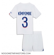 Otroški Paris Saint-Germain Presnel Kimpembe #3 Replika nogometni dresi kompleti Gostujoči 2023-24 Kratek Rokav (+ hlače)