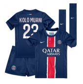 Otroški Paris Saint-Germain Randal Kolo Muani #23 Replika nogometni dresi kompleti Domači 2024-25 Kratek Rokav (+ hlače)