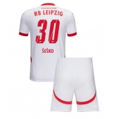 Otroški RB Leipzig Benjamin Sesko #30 Replika nogometni dresi kompleti Domači 2024-25 Kratek Rokav (+ hlače)