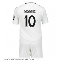 Otroški Real Madrid Luka Modric #10 Replika nogometni dresi kompleti Domači 2024-25 Kratek Rokav (+ hlače)