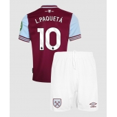 Otroški West Ham United Lucas Paqueta #10 Replika nogometni dresi kompleti Domači 2024-25 Kratek Rokav (+ hlače)