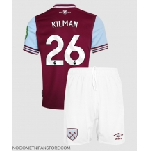 Otroški West Ham United Max Kilman #26 Replika nogometni dresi kompleti Domači 2024-25 Kratek Rokav (+ hlače)