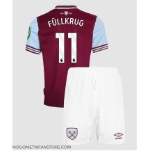 Otroški West Ham United Niclas Fullkrug #11 Replika nogometni dresi kompleti Domači 2024-25 Kratek Rokav (+ hlače)