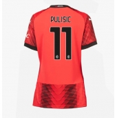 Ženski AC Milan Christian Pulisic #11 Replika nogometni dresi Domači 2023-24 Kratek Rokav