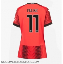 Ženski AC Milan Christian Pulisic #11 Replika nogometni dresi Domači 2023-24 Kratek Rokav