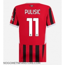 Ženski AC Milan Christian Pulisic #11 Replika nogometni dresi Domači 2024-25 Kratek Rokav