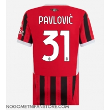 Ženski AC Milan Strahinja Pavlovic #31 Replika nogometni dresi Domači 2024-25 Kratek Rokav