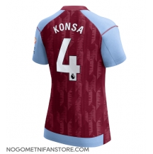 Ženski Aston Villa Ezri Konsa #4 Replika nogometni dresi Domači 2023-24 Kratek Rokav