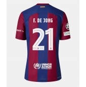 Ženski Barcelona Frenkie de Jong #21 Replika nogometni dresi Domači 2023-24 Kratek Rokav