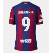 Ženski Barcelona Robert Lewandowski #9 Replika nogometni dresi Domači 2023-24 Kratek Rokav