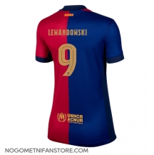 Ženski Barcelona Robert Lewandowski #9 Replika nogometni dresi Domači 2024-25 Kratek Rokav