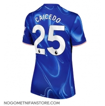 Ženski Chelsea Moises Caicedo #25 Replika nogometni dresi Domači 2024-25 Kratek Rokav