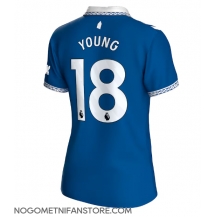 Ženski Everton Ashley Young #18 Replika nogometni dresi Domači 2023-24 Kratek Rokav