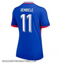 Ženski Francija Ousmane Dembele #11 Replika nogometni dresi Domači EP 2024 Kratek Rokav