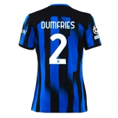 Ženski Inter Milan Denzel Dumfries #2 Replika nogometni dresi Domači 2023-24 Kratek Rokav