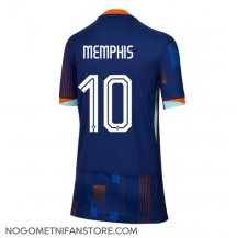 Ženski Nizozemska Memphis Depay #10 Replika nogometni dresi Gostujoči EP 2024 Kratek Rokav