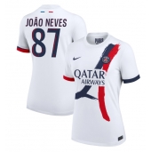 Ženski Paris Saint-Germain Joao Neves #87 Replika nogometni dresi Gostujoči 2024-25 Kratek Rokav