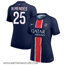 Ženski Paris Saint-Germain Nuno Mendes #25 Replika nogometni dresi Domači 2024-25 Kratek Rokav