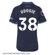 Ženski Tottenham Hotspur Destiny Udogie #38 Replika nogometni dresi Gostujoči 2023-24 Kratek Rokav